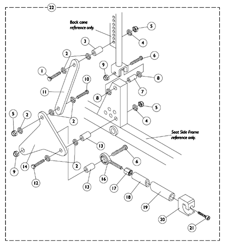 Mechanical Legrest Actuator Linkage Without M.S.R.