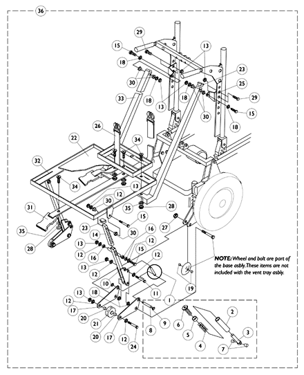 Vent Tray Assembly (Before 5/1/96)