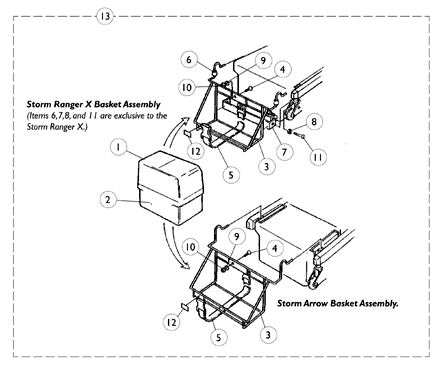 Vent Tray Battery Box and Basket Assembly (After 4/30/96)