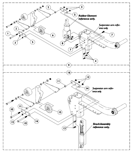 Anti-Tip Wheel Extension Assembly