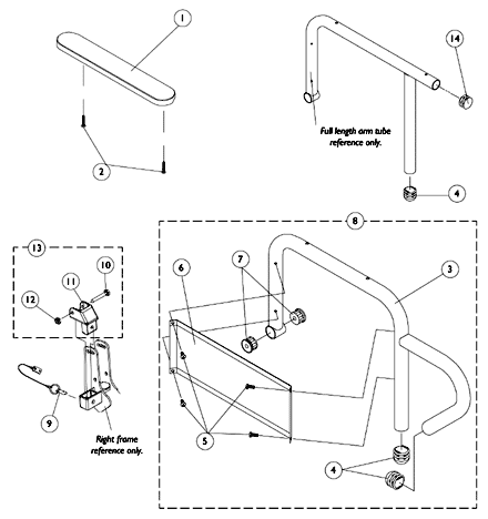 Arms, Fixed Height Removable