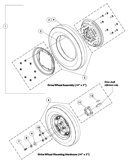 Drive Wheel (14 x 3