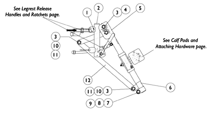 PAL4A Articulating Legrest Supports