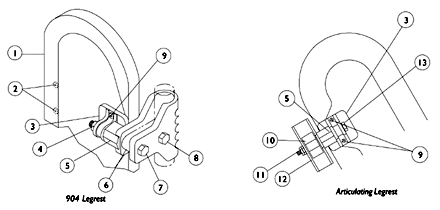 Calf Pads and Attaching Hardware