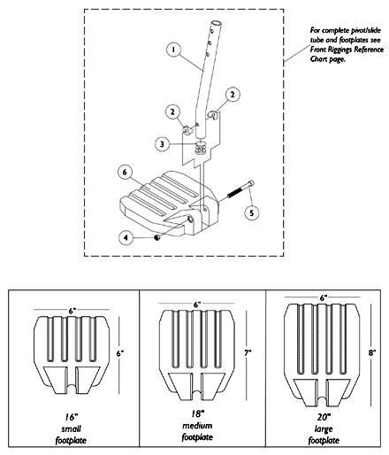 Pivot/ Slide Tube & Composite Footplates