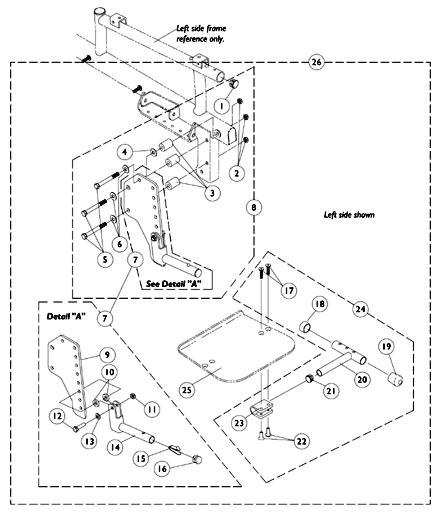 Adjustable Flip-Up Removable Footboard