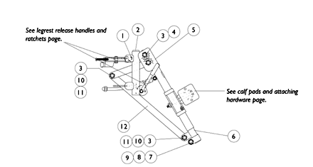 PAS4A/PAL4A Articulating Legrests