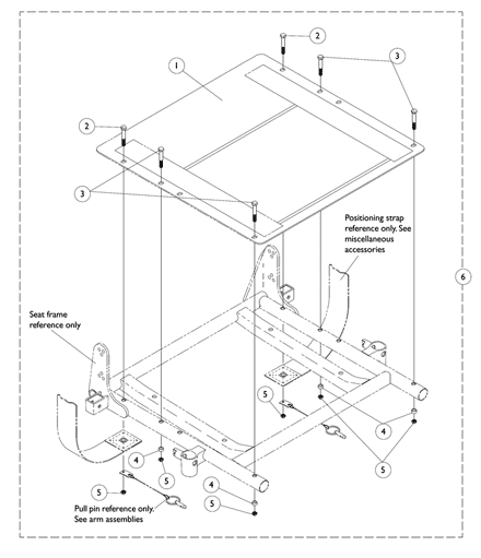 Seat Pan and Mounting Hardware