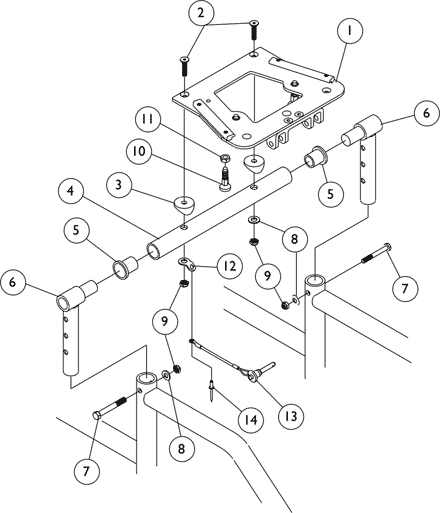 Seat Pivot and Lower Seat Plate Assembly