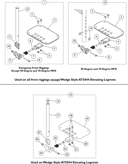 Adjustable Angle Footplates w/ Pivot Tube - AT5543