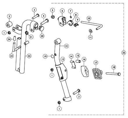 Legrest Support Assembly