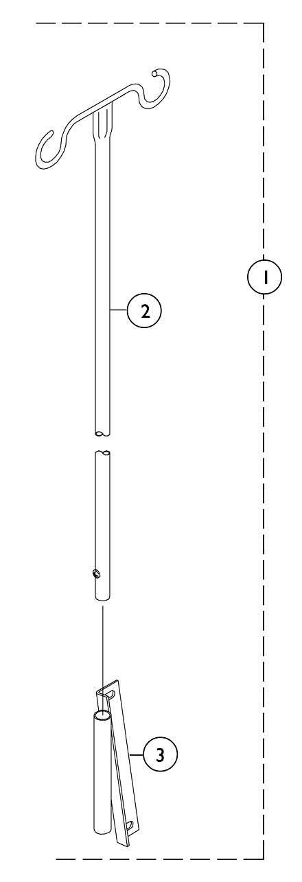 I.V. Rod and Bracket - 1318