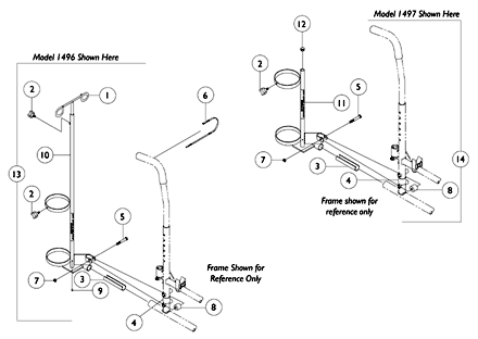 I.V./Oxygen Holder - 1496 SX Oxygen Holder - 1497 SX