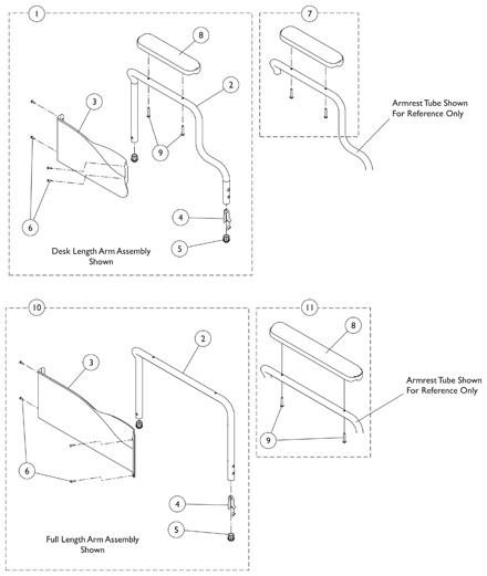 Space Saver Fixed Height Arms