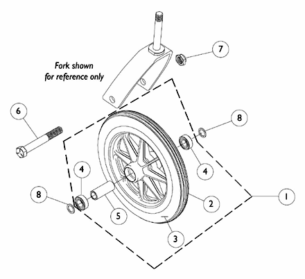 Front Casters and Mounting Hardware