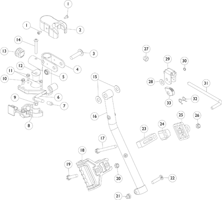 Legrest Support Assemblies - AT5044