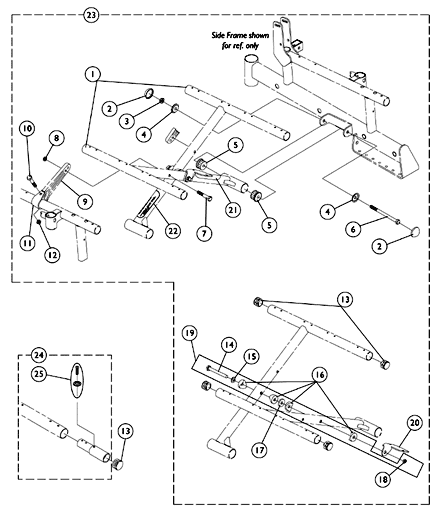 Crossbraces, Seat Extensions and Hardware - R2 jr.