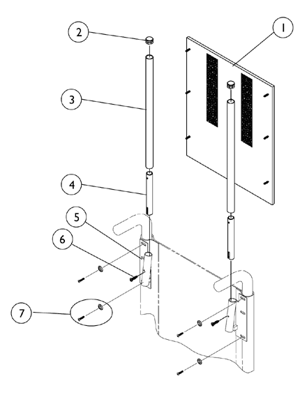 Headrest and Attaching Hardware