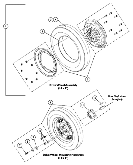 Drive Wheel (14 x 3