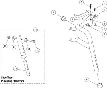 PW93 Footrest Support