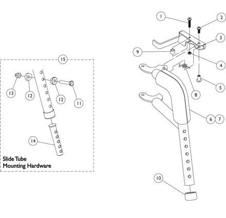 PW93ST Footrest Support