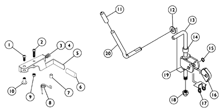 Legrest Release Handle and Ratchet