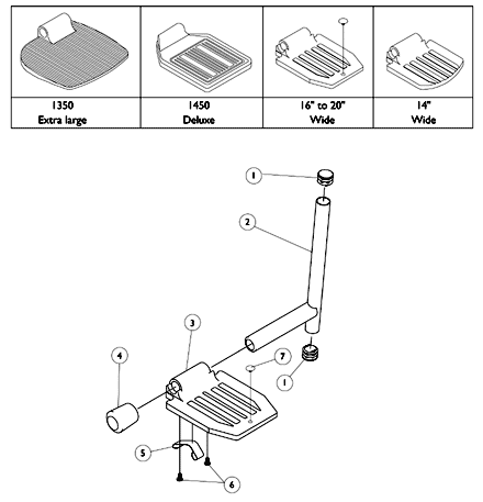 Pivot/ Slide Tube and Footplate