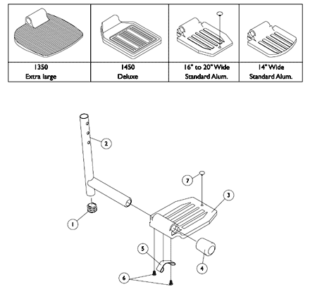 Pivot/ Slide Tube and Footplate