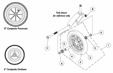 Front Casters and Mounting Hardware