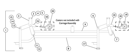 Carriage maxi-lock