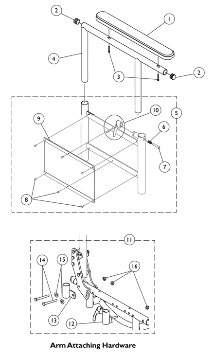 Arms - Adjustable Height