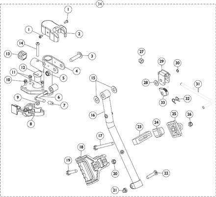 Legrest Support Assemblies - AT5044