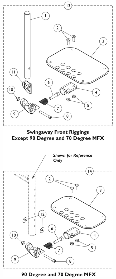 Adjustable Angle Footplates with or without Pivot Tube - AT5433