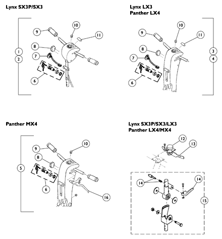 Tiller Assembly with Harness - Lynx LX3