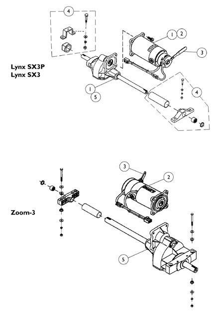 Trans-Axle Assembly - Lynx SX3P/SX3 and Zoom-3