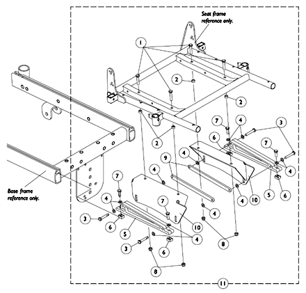 Seat Frame Attaching Hardware - (Adult 16