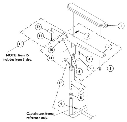 Captain Seat Arms and Hardware - 18