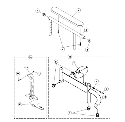 Arms - Junior Adjustable Height