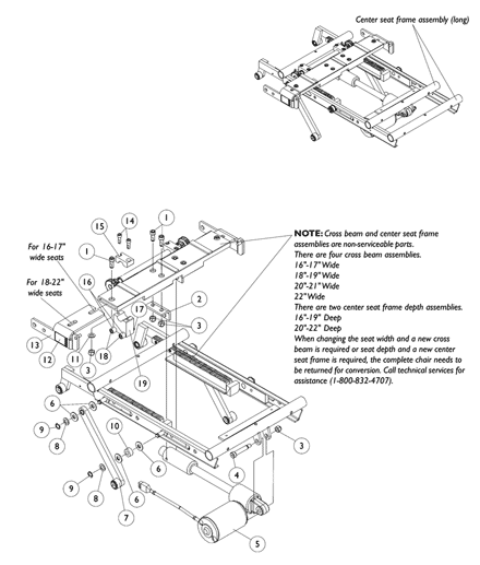 Center Seat Frame Assembly - 2GTR
