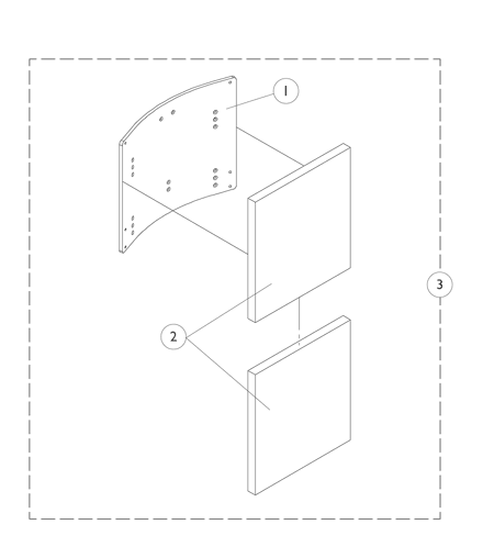 A.B.S. Curved Back w/o Mounting Hardware