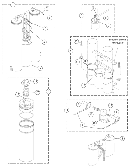 Sieve Bed Assembly and Product Tank - Non Platinum 5 Models