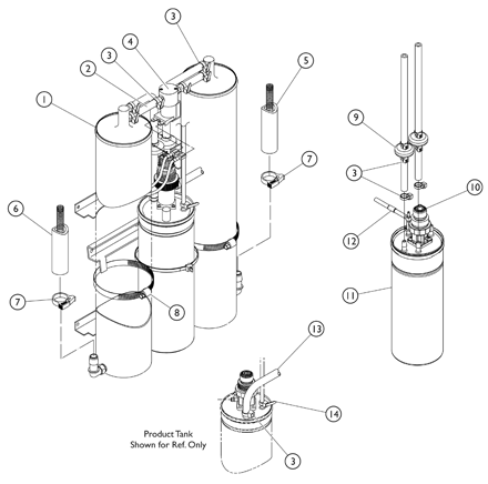 Sieve Bed Assembly and Product Tank - Platinum 5 Models