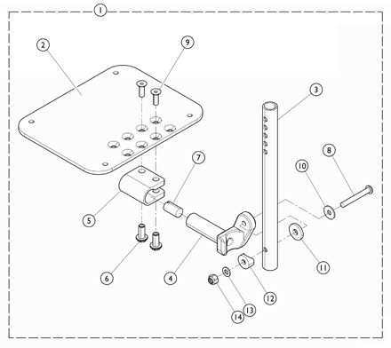 Adjustable Angle Footplate w/ Pivot Tube - AT5543