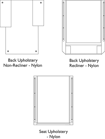 Upholstery, Back and Seat