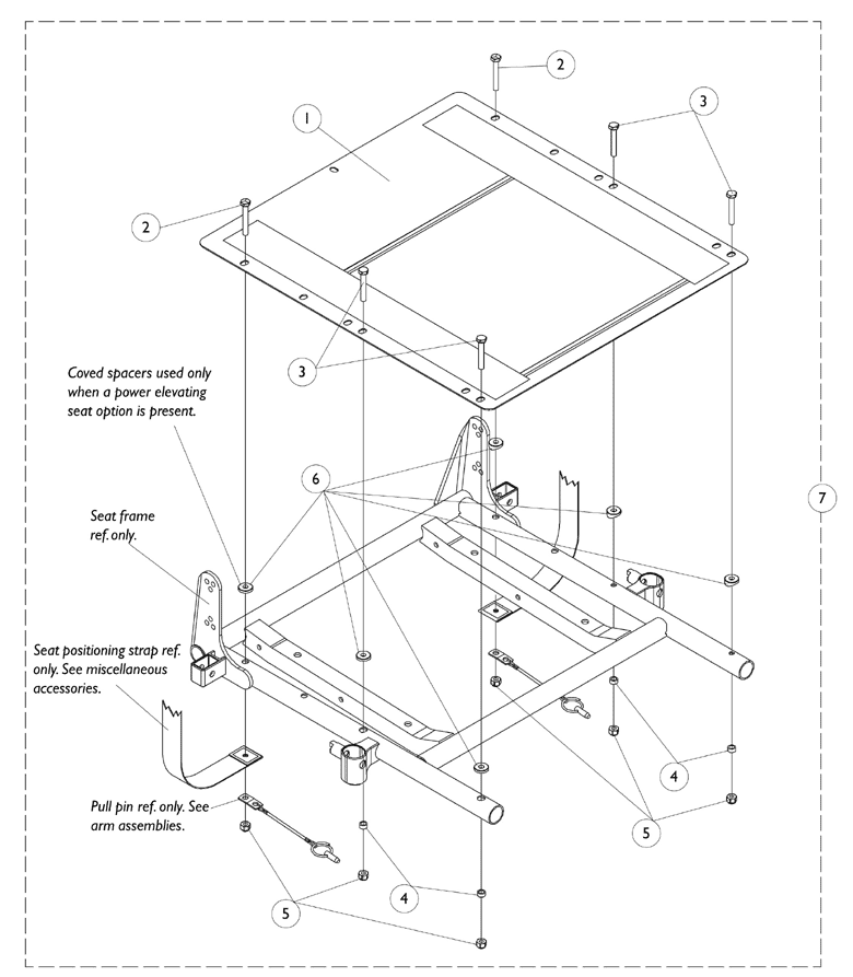 Seat Pan and Attaching Hardware