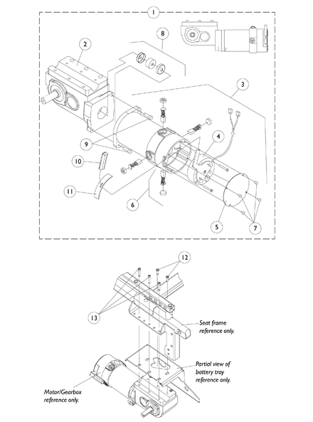 4-Pole Motor and Gearbox