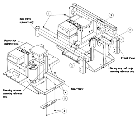 Seat Support Tray Mounting Hardware for Elevating Seat