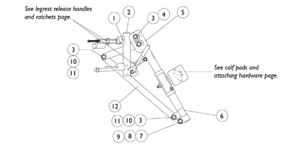 PAL 4A Articulating Legrests