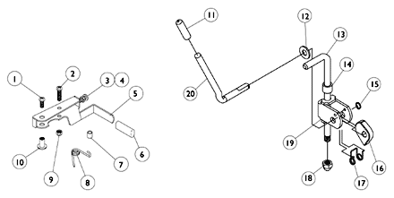 Legrest Release Handles and Ratchets