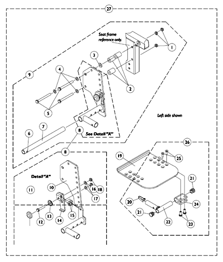 Adjustable Flip-Up Removable Footboard